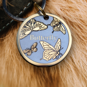 Stainless Steel Butterfly Pet Tag
